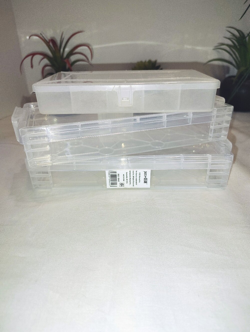 3 Clear Plastic Storage Trays